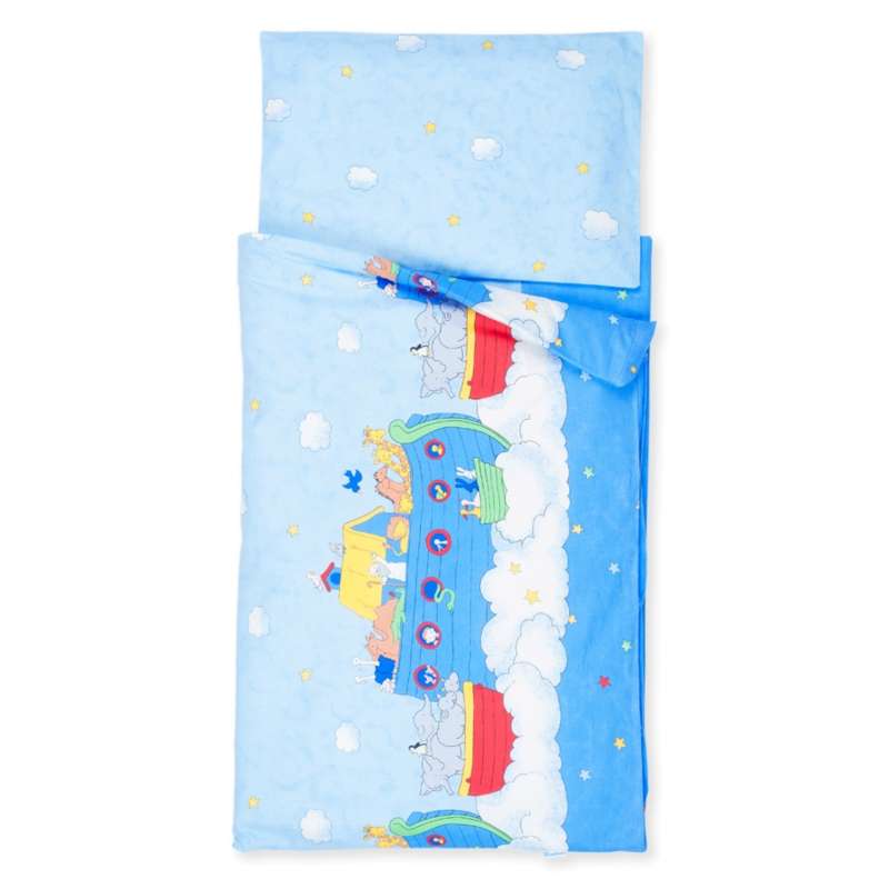 Kindertraum Kinderbettwäsche Arche Noah, Größe 100x135 + 40x60 cm, blau