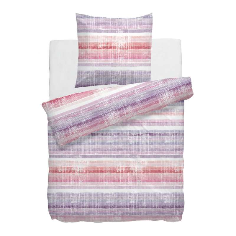 HnL Mako-Satin Bettwäsche Iza 135x200 cm lilac