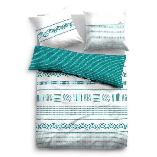 Tom Tailor Satin-Wendebettwäsche 69906-824 Größe 135x200/80x80 cm grün