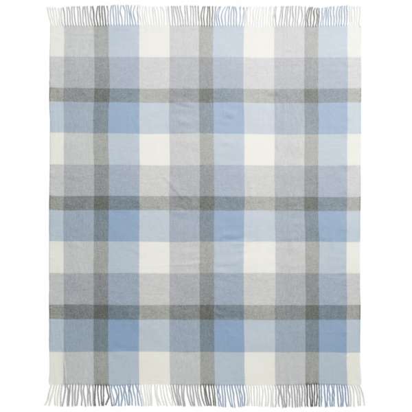 Biederlack Plaidt Fresh Ink Karo blau, Größe 130x170 cm