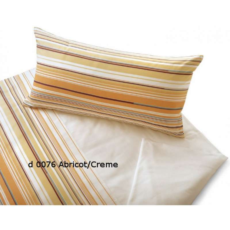 Cotonea Bio-Satin-Bettwäsche Sonate abricot/creme Größe 135x200+40x80 cm Kissenbezug