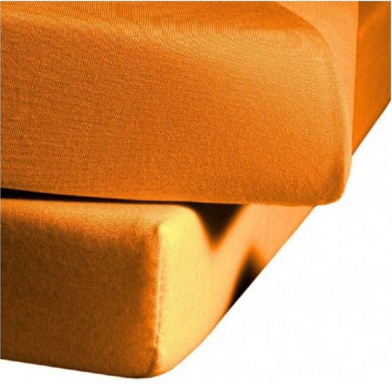 Fleuresse Mako-Jersey-Spannlaken Jenny C Farbe orange 2044 Größe 200 x 200 cm