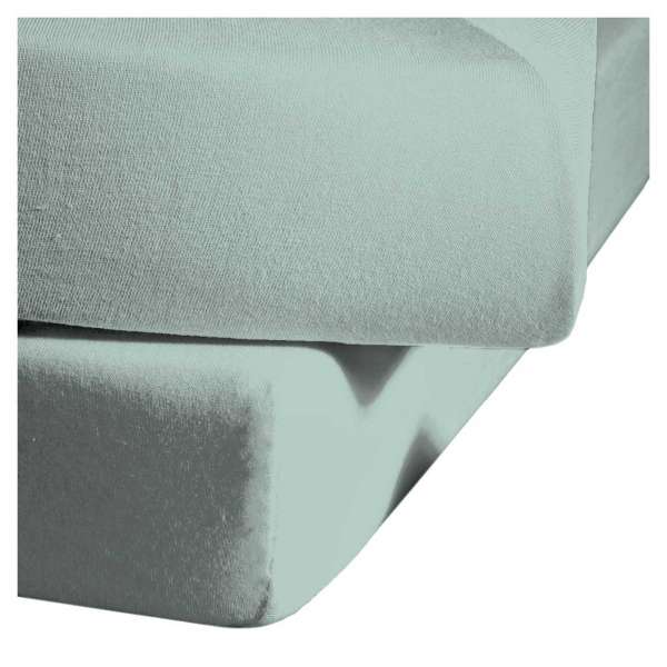 Fleuresse Mako-Satin-Spannlaken colours aqua 6078