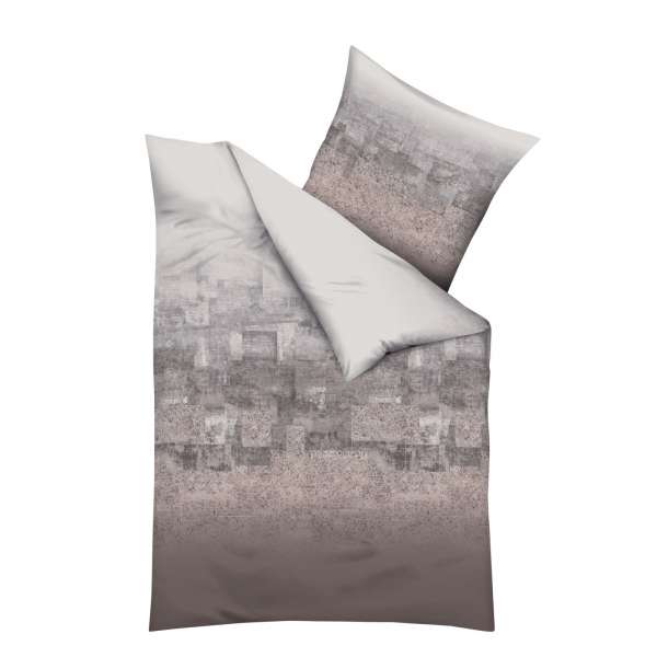 Kaeppel Biber Bettwäsche Mystery, Größe 135x200+80x80 cm, kiesel