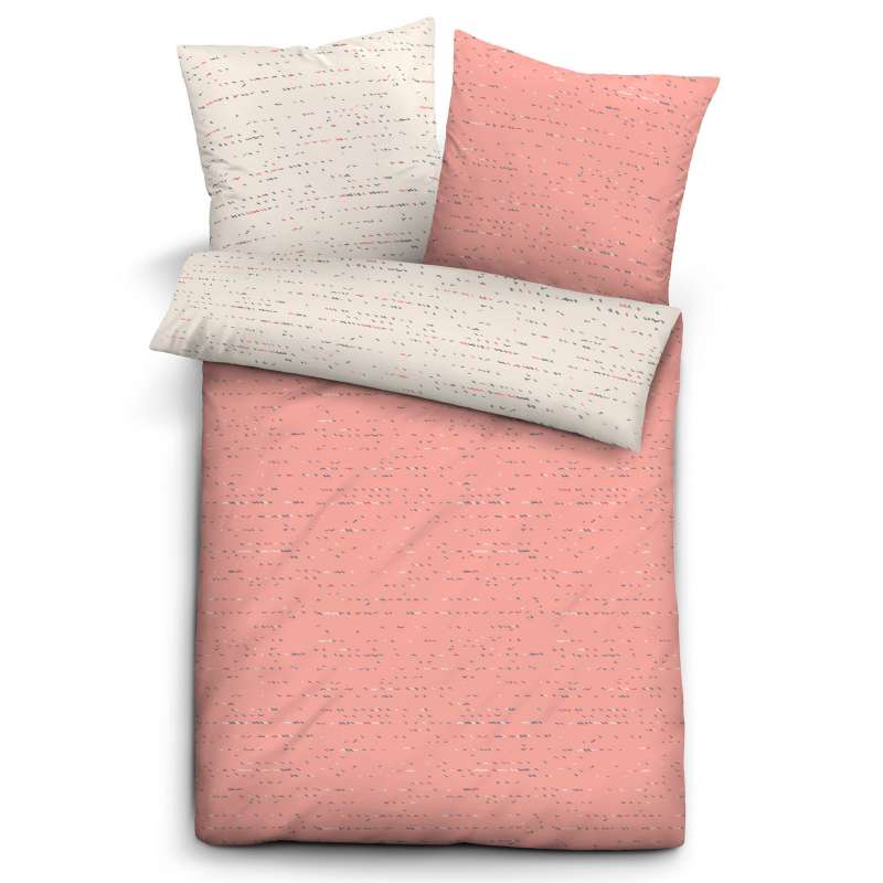 Biberna Mako Satin Wendebettwäsche 68576-110 Größe 135x200/80x80 cm rosé