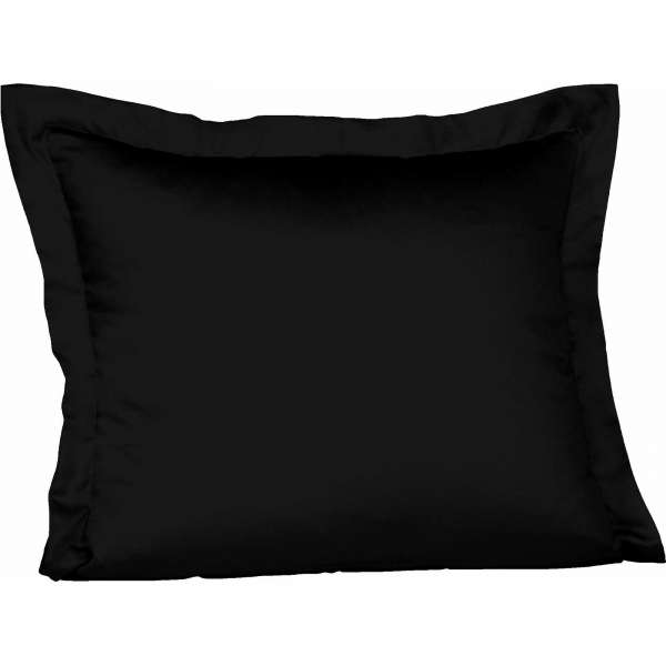 Fleuresse Mako-Satin-Kissenbezug uni colours 941 schwarz 35x40 cm