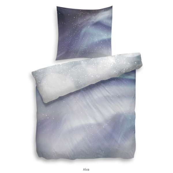 Heckett Lane Refined Satin Bettwäsche Alva 135x200 cm blau