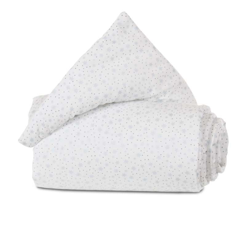 babybay Nestchen Organic Cotton passend für Modell Maxi, Boxspring und Comfort, weiß Glitzersterne d