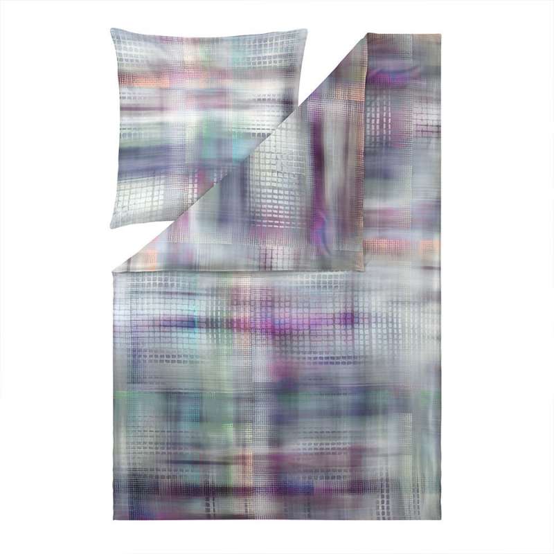 Estella Mako-Impulse-Satin Bettwäsche Pixie, 155 x 220 + 80 x 80 cm, multicolor