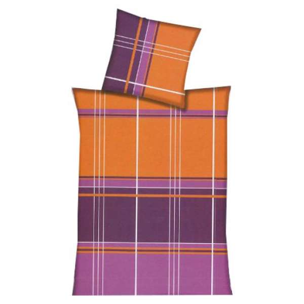Hahn Haustextilien Satin Bettwäsche Rechteck 135x200 cm orange