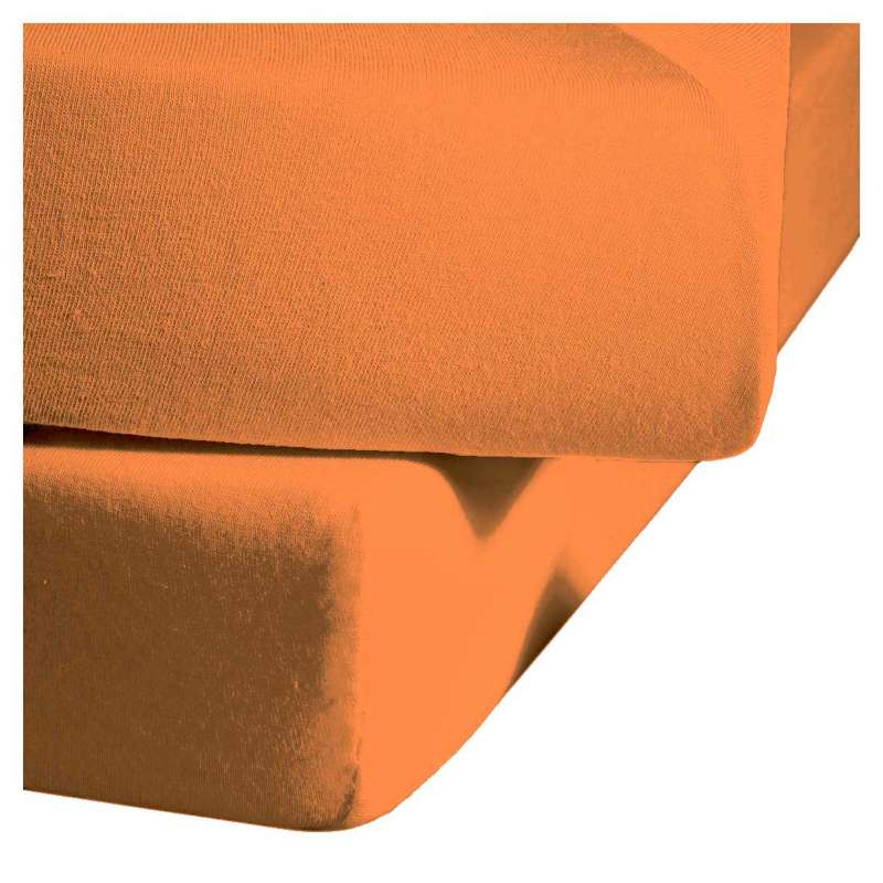 Fleuresse Mako-Satin-Spannlaken colours Farbe orange 2044