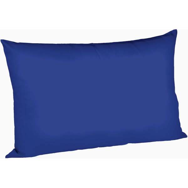Fleuresse Mako-Satin-Kissenbezug uni colours royal 6012 Größe 50x70 cm