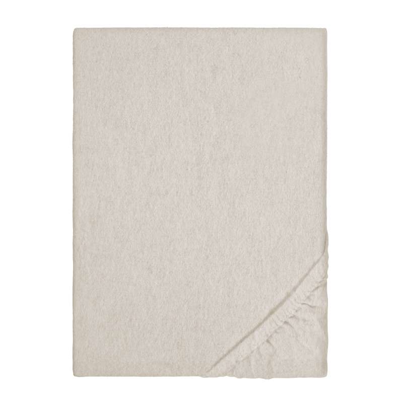 Biberna Biber-Spannbetttuch Melange uni, Größe 1x 90x190 cm - 100x200 cm, kitt