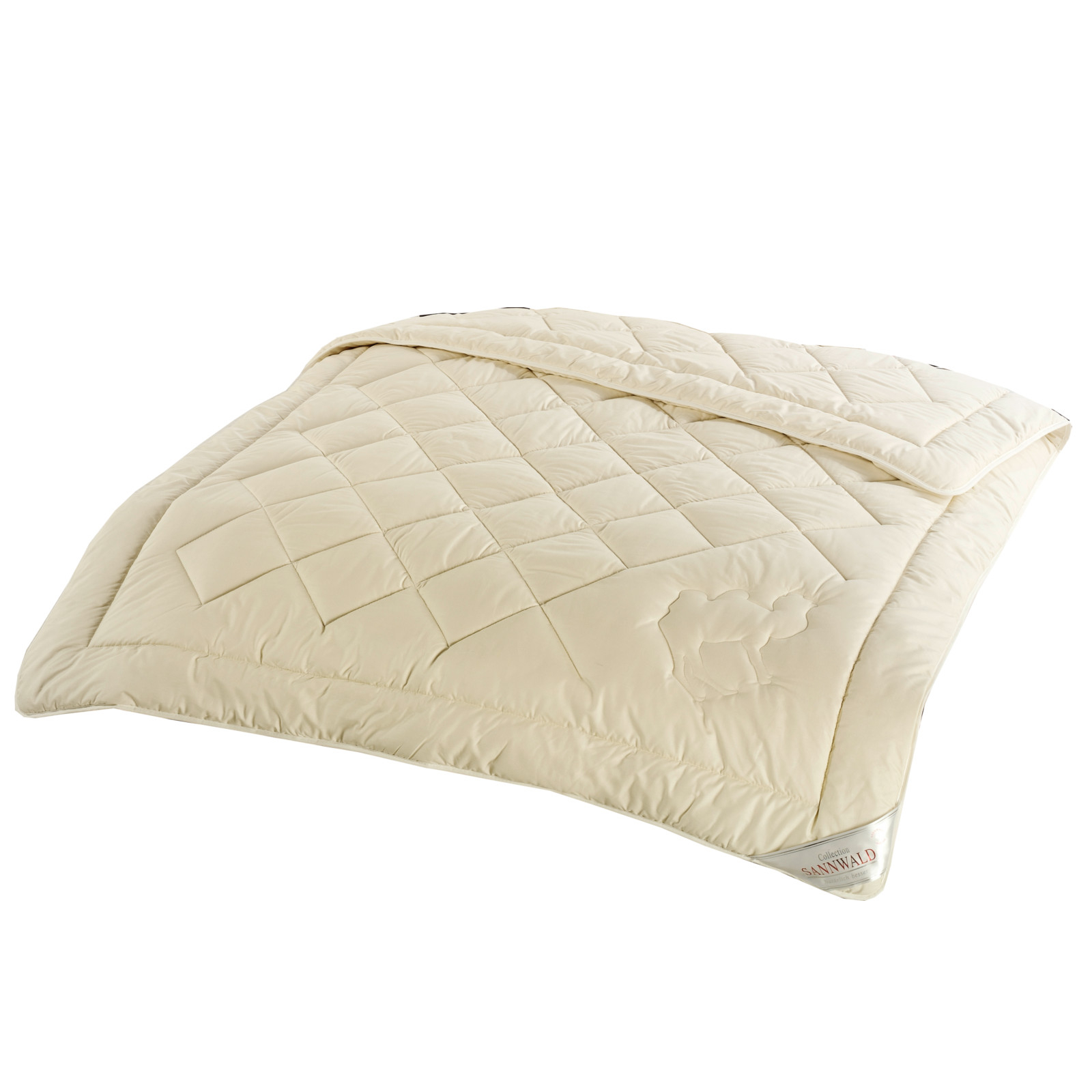 Sannwald Kairo 155x220 cm Sommerdecke, Leicht-Steppbett mit Kamelhaar