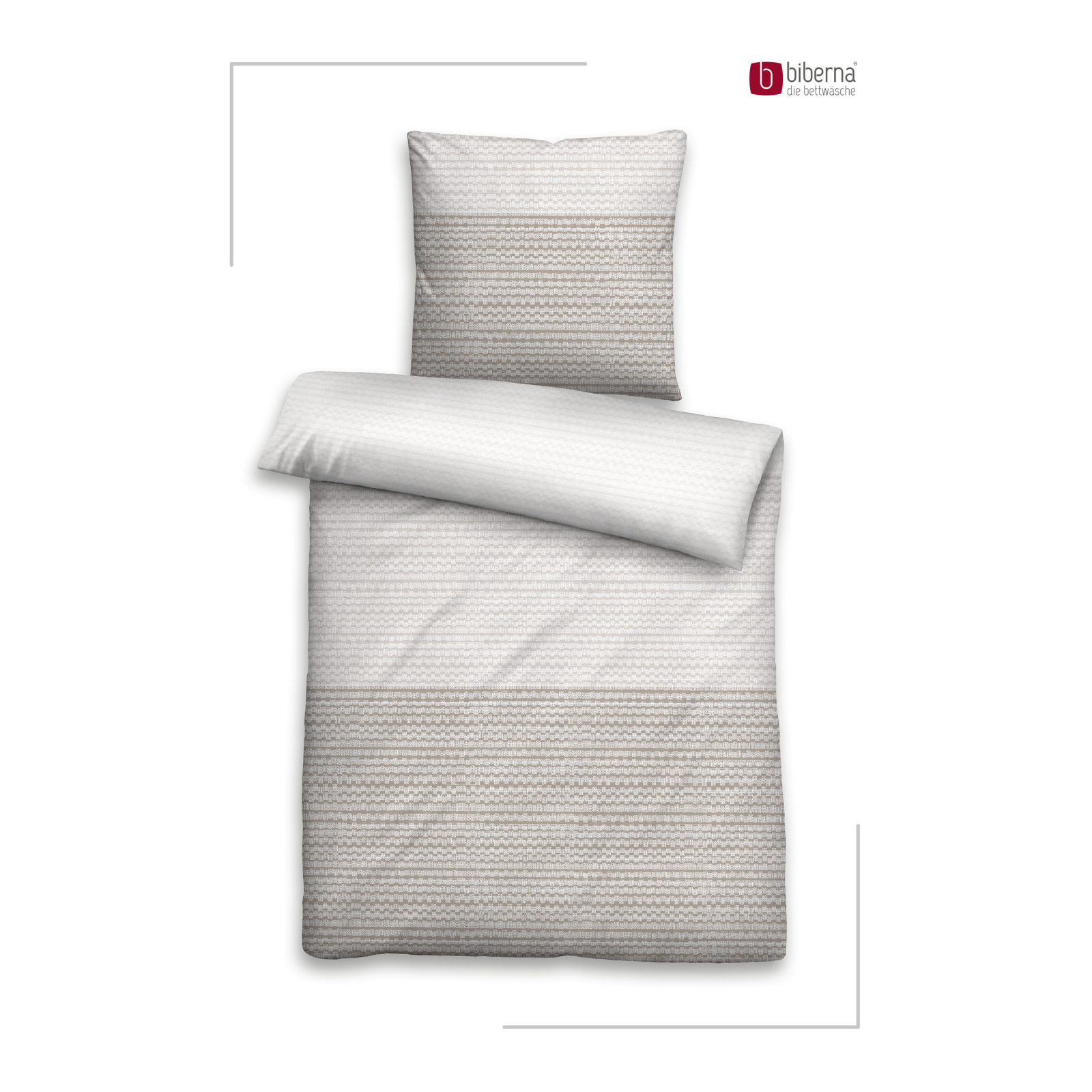 Biberna Struktur kitt 155x220 cm, Feinbiber-Bettw&auml;sche